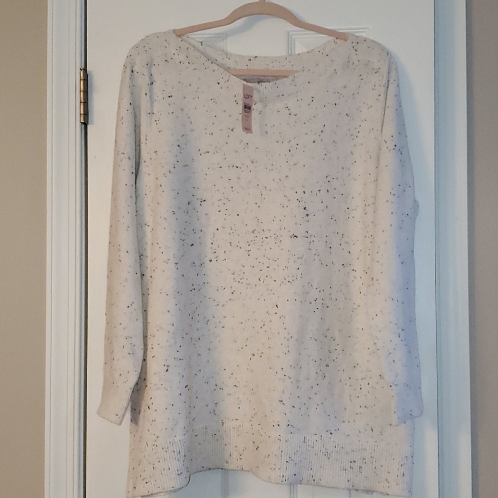 NWT LOFT Plus Flecked Boatneck Tunic Sweater